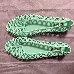 American Apparel Jelly Mint/Blue Pastel Sandals